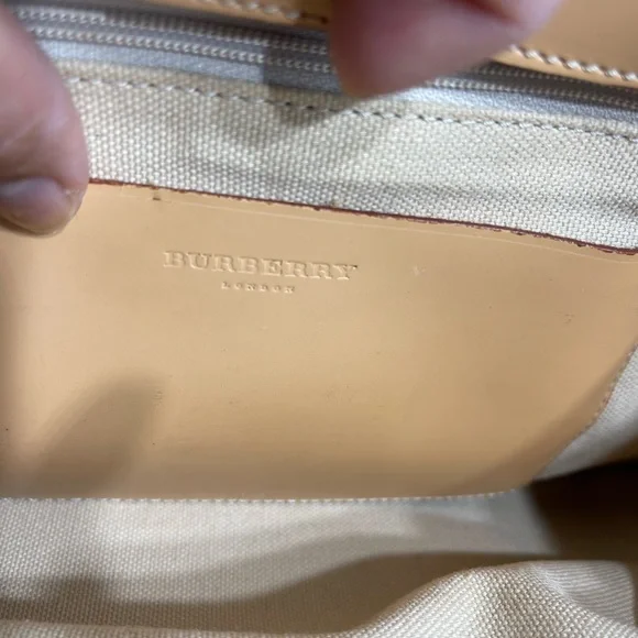 Burberry Hand Bag in Tan color. - Picture 9 of 9